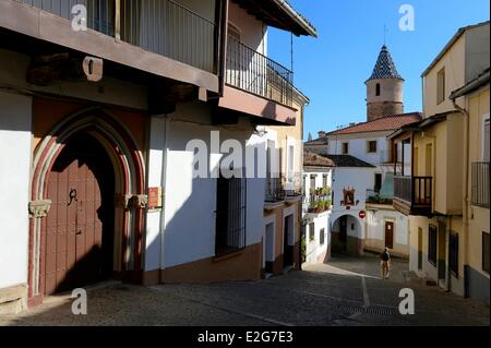 Espagne Estrémadure Guadalupe village lane l'ancien hôpital des femmes Banque D'Images