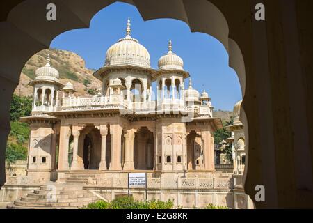 Inde Rajasthan Jaipur Gaitor cénotaphes des maharajas de Jaipur Banque D'Images