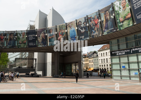 Une photographie des bâtiments du Parlement européen à Bruxelles, également connu sous le nom de Espace Léopold. Banque D'Images