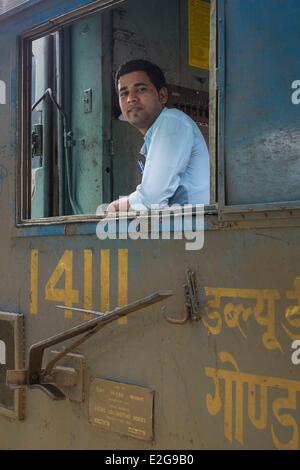 Inde Rajasthan State Parc national de Ranthambore Sawai Madhopur le train de luxe Royal Rajasthan on Wheels Banque D'Images