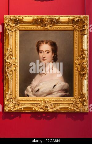 Château de Compiègne Compiègne Oise France Portrait de l'Impératrice Eugénie de Franz Xaver Winterhalter Banque D'Images