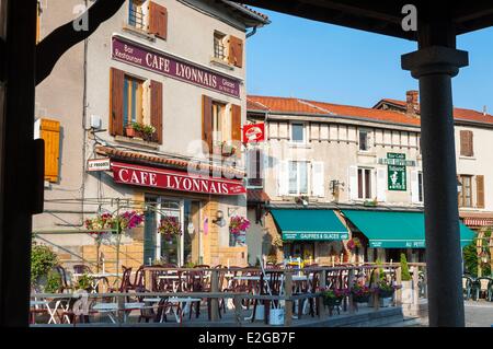 France Rhone le village d'Yzeron dans les Monts du Lyonnais Banque D'Images