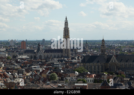 Une photo de la vue depuis le musée MAS à Anvers, Belgique. Banque D'Images