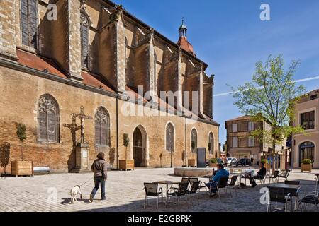 France Gers Eauze Luperc cathédrale et place du village Banque D'Images