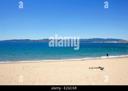 France Var Saint Raphael plage de la galiote Banque D'Images