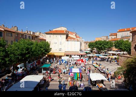 France Var Frejus place Camille Formige market Banque D'Images