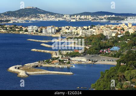 France Var Toulon Le Mourillon plages district Banque D'Images