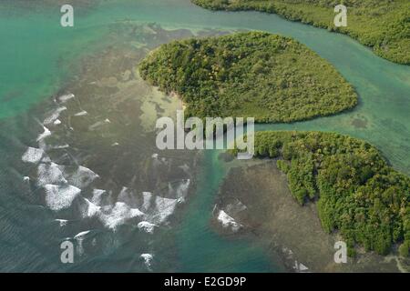 Colon Panama province côte des Caraïbes vers Portobelo (vue aérienne) Banque D'Images