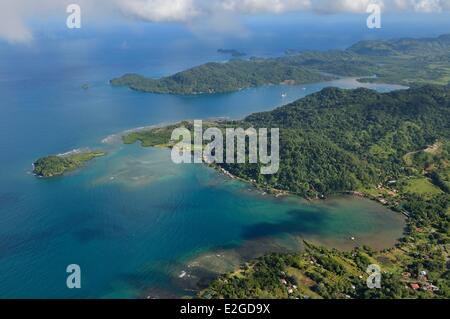 Colon Panama province côte des Caraïbes vers Portobelo (vue aérienne) Banque D'Images