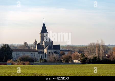 France Vendee Nieul sur l'Autise aperçu du village Banque D'Images