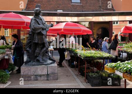 Croatie Zagreb Kaptol Dolac district le plus important marché en ville Banque D'Images