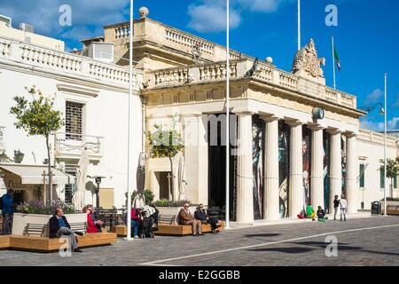 La Valletta Malte classée au Patrimoine Mondial de l'UNESCO Place du Palais Banque D'Images