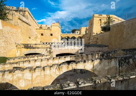 Trois villes Malte Vittoriosa (Birgu) Musée de la guerre à Malte Banque D'Images