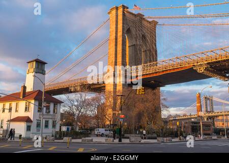 États-unis New York Brooklyn Dumbo Brooklyn Bridge district Old Fulton St Banque D'Images