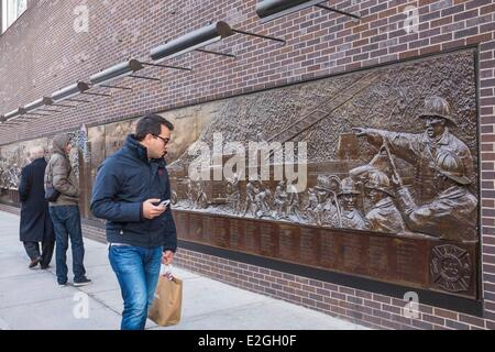 États-unis New York Manhattan Manhattan Financial District Ground Zero memorial en l'honneur des pompiers de New York Banque D'Images