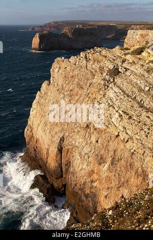 Algarve Portugal Sagres Cap St Vincent (Cabo Sao Vicente) Banque D'Images