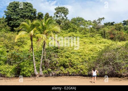 Veraguas Panama province golfe de Chiriqui Parc national de Coiba de classé au Patrimoine Mondial par l'UNESCO depuis 2005 l'île de Coiba beach Banque D'Images