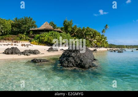 Îles Cook Aitutaki Island Pacific Resort étiqueté Smal Luxury Hotel of World Banque D'Images