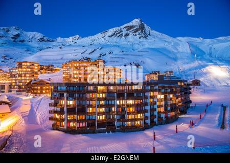 France Savoie Vanoise Massif Vallée des Belleville Les Trois Vallees (Les Trois Vallées) Domaine de ski Val Thorens Banque D'Images