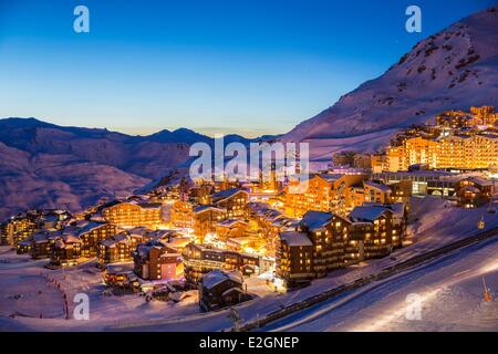 France Savoie Vanoise Massif Vallée des Belleville Les Trois Vallees (Les Trois Vallées) Domaine de ski Val Thorens Banque D'Images