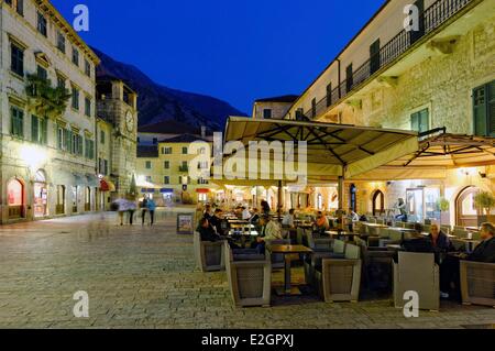 Côte Adriatique du Monténégro Kotor bay vieille ville de Kotor, classée au Patrimoine Mondial de l'UNESCO Banque D'Images
