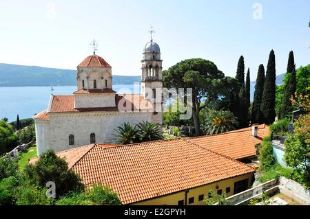 Côte Adriatique du Monténégro Kotor bay Herceg Novi le monastère de Savina Banque D'Images