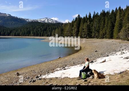 Monténégro montagnes du nord du parc national de Durmitor Zabljak Crno Jezero (Lac Noir) Banque D'Images