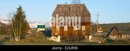 Le Monténégro, parc national du Durmitor montagnes du Nord Ville de Zabljak près de Crno Jezero (Lac Noir) Banque D'Images