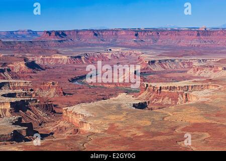 United States Utah Colorado Plateau Canyonlands National Park dans l'île de Sky Green River district donnent sur Banque D'Images