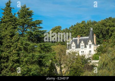 France Indre et Loire Noizay château privé de Monaville construit au 16e siècle et agrandi au 20e siècle Banque D'Images