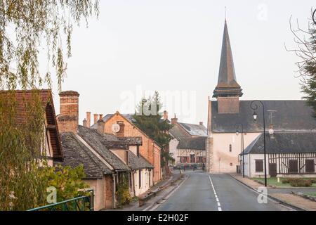 France Loiret Sologne Ligny le Ribault église Saint Martin Banque D'Images