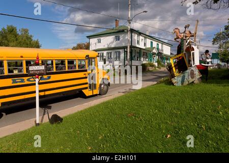 Canada province de Québec Centre-du-Québec region Inverness ville d'art school bus Banque D'Images