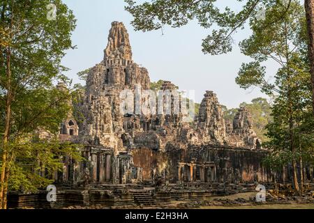 La province de Siem Reap Angkor Cambodge temple complexe site répertorié au Patrimoine Mondial de l'UNESCO temple Bayon 13e siècle Banque D'Images