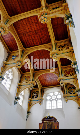 Le plafond orné à l'intérieur de Hall Nottingham Wollaton England UK. Utilisé comme lieu de tournage pour le film de Batman Dark Knight rises Banque D'Images