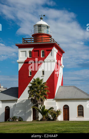 Seapoint phare, Cape Town, Western Cape, Afrique du Sud Banque D'Images