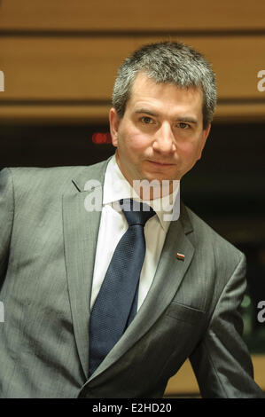 Luxembourg, Luxembourg, Lux. 20 Juin, 2014. Le ministre des Finances polonais Mateusz Szczurek durant la réunion des ministres des finances du Conseil ECOFIN au Conseil européen à Luxembourg le siège de crédit : Wiktor Dabkowski 20.06.2014/ZUMAPRESS.com/Alamy Live News Banque D'Images