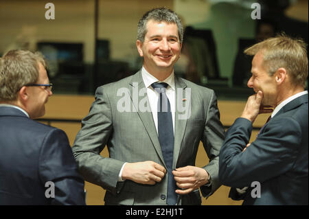 Le Luxembourg. 20 Juin, 2014. Le ministre des Finances polonais Mateusz Szczurek durant la réunion des ministres des finances du Conseil ECOFIN au Conseil européen siège à Luxembourg. Photo : afp/Alamy Live News Banque D'Images