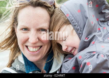 Mère et fille, portrait Banque D'Images