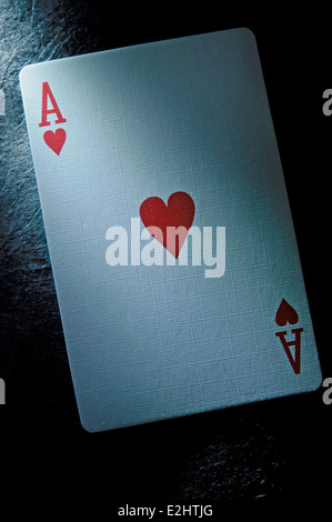 Carte de jeu Ace of Hearts Banque D'Images