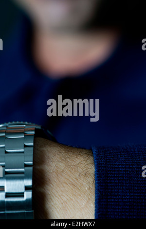 Close-up of man's bracelet Banque D'Images