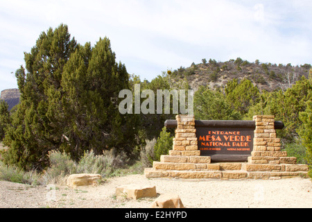 Entrée de Mesa Verde National Park - un site du patrimoine mondial Banque D'Images