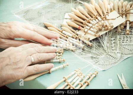 La dentelle traditionnelle Banque D'Images