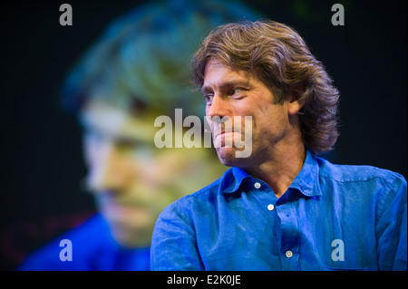 Le comédien John Bishop parle de sa vie sur scène à Hay Festival 2014 ©Jeff Morgan Banque D'Images