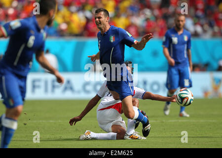 Arena Pernambuco Recife, Brésil : , 20 juin 2014. Football / Soccer : Brésil Coupe du Monde 2014 Coupe du Monde Brésil Groupe D. 2014 : deuxième match Groupe D : Costa Rica contre l'Italie dans la région de Recife Arena Pernambuco Thiago Motta .(it) Banque D'Images