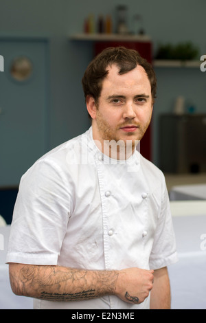 Tom Ventes est Chef propriétaire du restaurant étoilé au Michelin, Histoire de Londres et finaliste sur BBC's grand menu britannique Banque D'Images