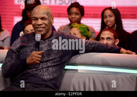 Mike Tyson apparaissant sur le Bet 106 et l'enregistrement du parc dans la ville de New York avec Mike Tyson : où : New York, New York , U Banque D'Images