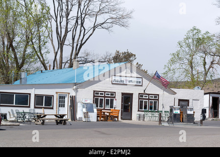 Magasin général et station service dans les champs, de l'Oregon. Banque D'Images