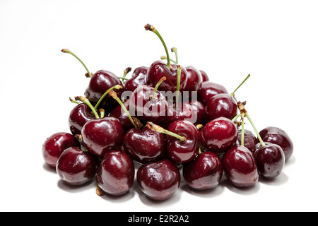 Beaucoup de cerises blanc pentecôte blackground Banque D'Images