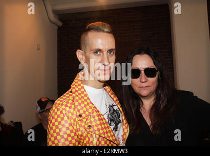 Jeremy Scott automne 2013 Fashion show Fashion Week fait de lait au Studios avec : Jeremy Scott,Kelly Cutrone Où : New Y Banque D'Images