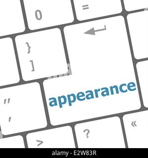 Mot d'apparence sur une touche de clavier d'ordinateur Banque D'Images